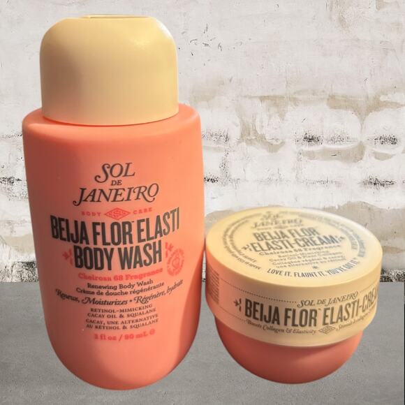 Sol de Janeiro Beija Flor Elasti Renewing Body Wash & Elasti Cream Bundle NEW - Picture 1 of 3